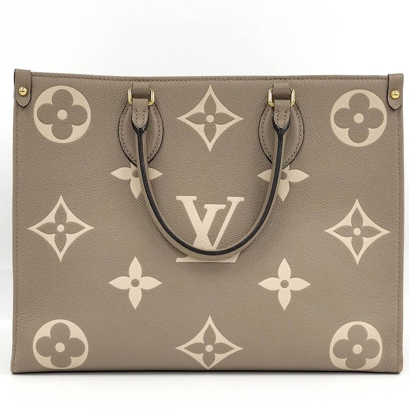 Louis Vuitton On The Go MM 2-Way Handbag Bicolor Monogram Empreinte Tourtrail