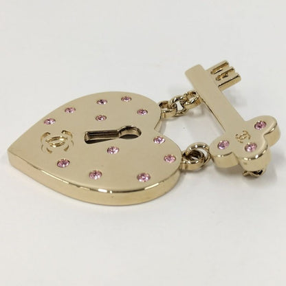 Chanel Brooch Heart Lock Plated