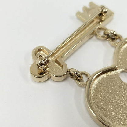 Chanel Brooch Heart Lock Plated
