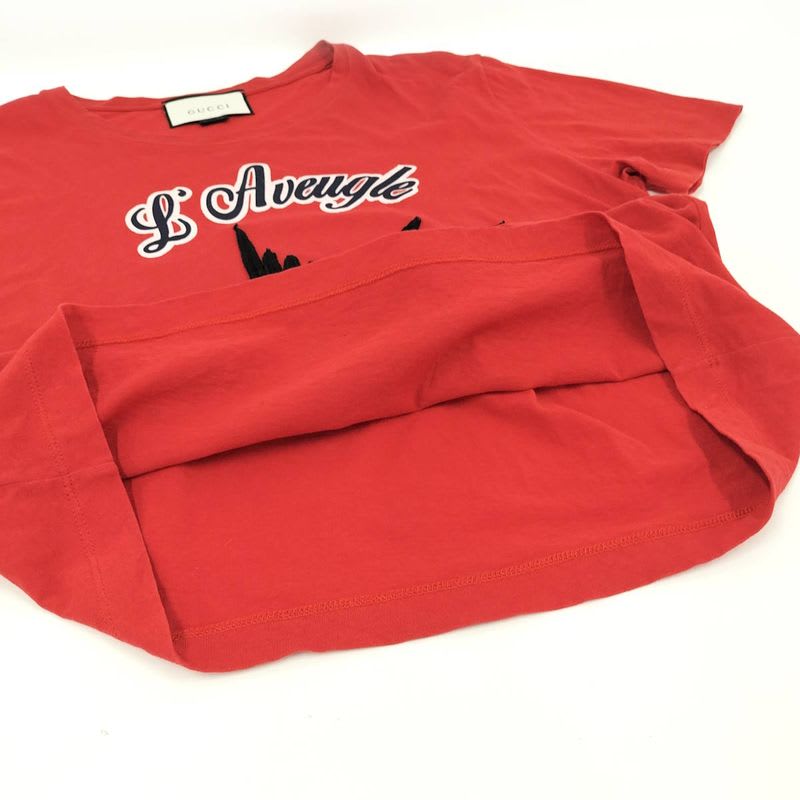 Gucci T-Shirt Red Embroidery Size