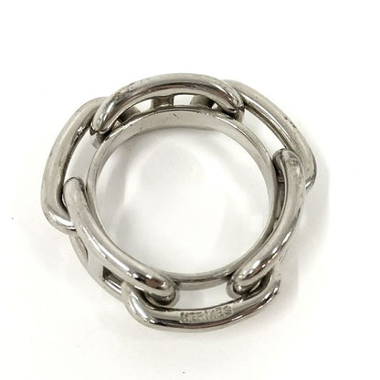 Hermes Chaine D'ancre Scarf Ring Plated Silver