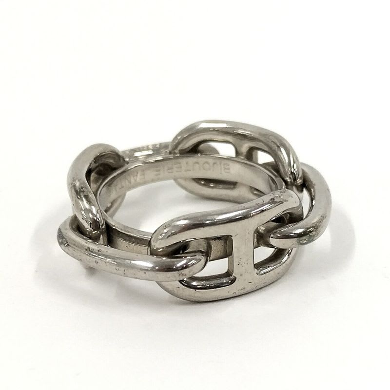 Hermes Chaine D'ancre Scarf Ring Plated Silver