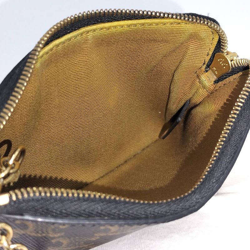 Celine Macadam Coin Case PVC Dark Brown