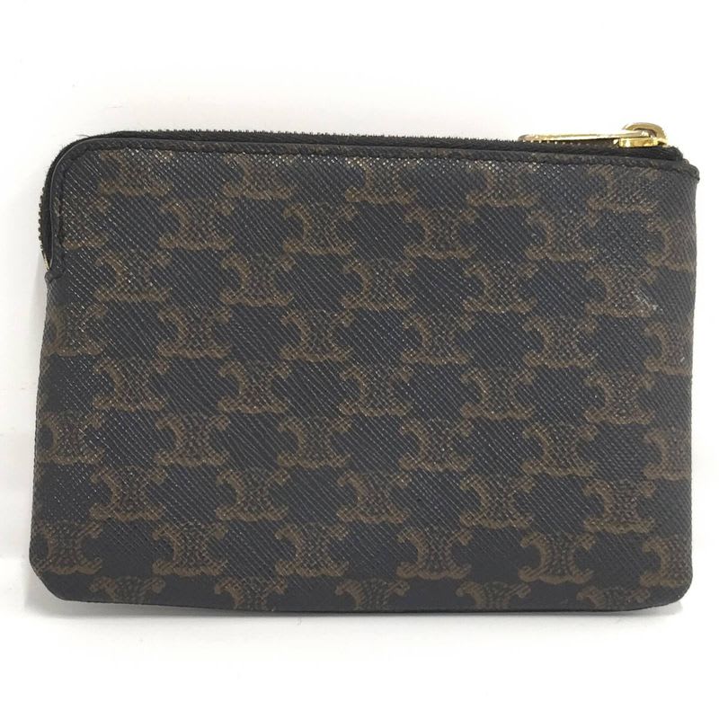Celine Macadam Coin Case PVC Dark Brown