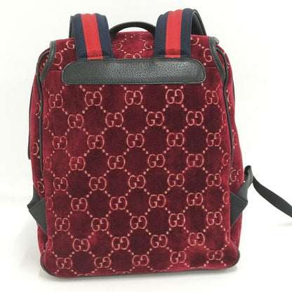 Gucci Backpack Sac GG Velvet Velor Red