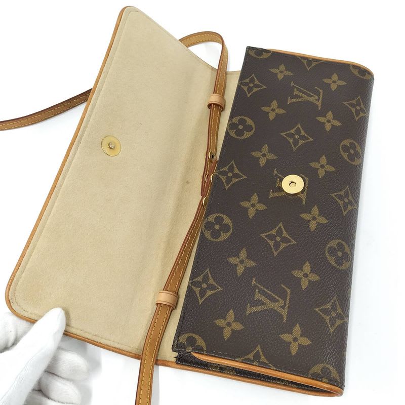 Louis Vuitton Pochette Twin GM Shoulder Bag Monogram Brown