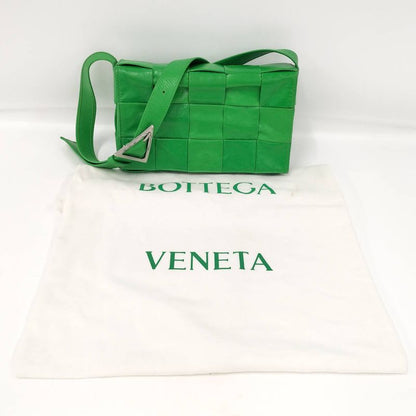 Bottega Veneta Shoulder Bag Cassette Intrecciato Leather Green