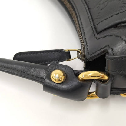 Gucci Guccissima Scarlet Shoulder Bag Leather Black
