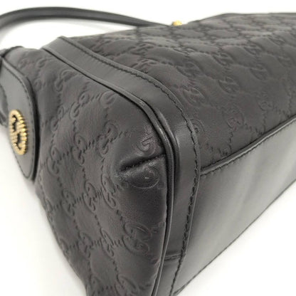 Gucci Guccissima Scarlet Shoulder Bag Leather Black