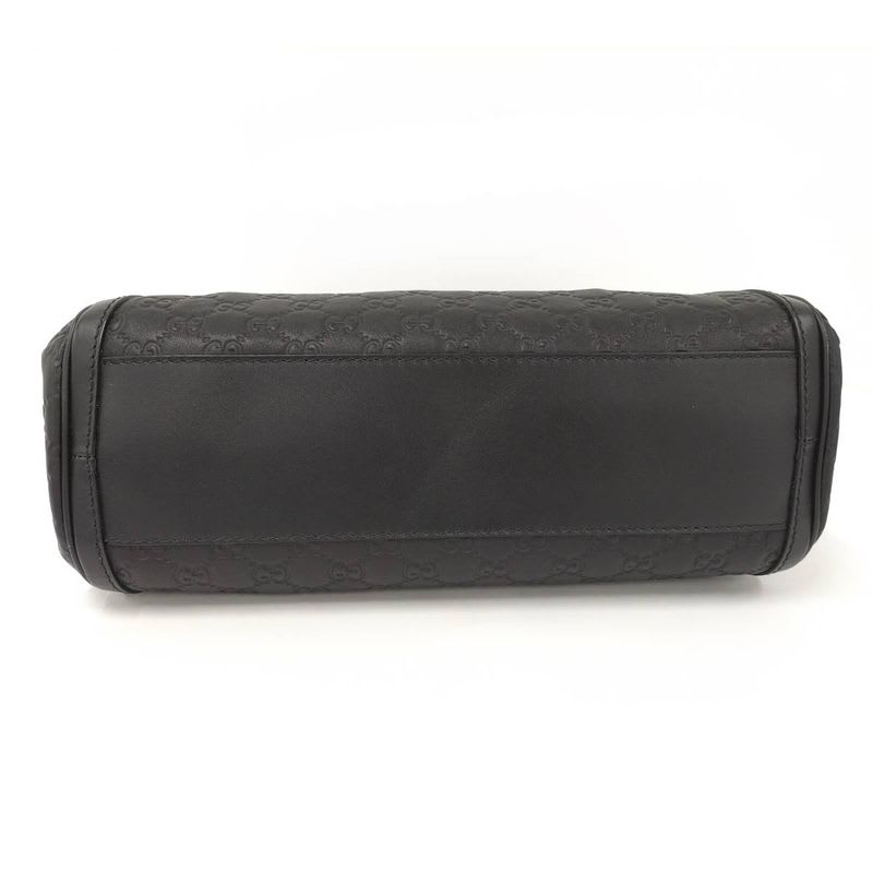 Gucci Guccissima Scarlet Shoulder Bag Leather Black