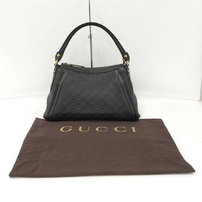 Gucci Guccissima Scarlet Shoulder Bag Leather Black