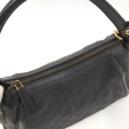 Gucci Guccissima Scarlet Shoulder Bag Leather Black