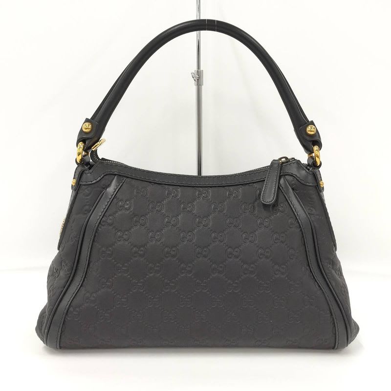 Gucci Guccissima Scarlet Shoulder Bag Leather Black