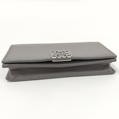 Loewe Business Card Holder Anagram Case Leather Gray C821 M97 X03