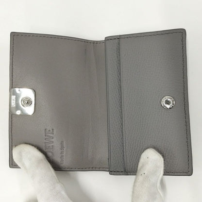 Loewe Business Card Holder Anagram Case Leather Gray C821 M97 X03