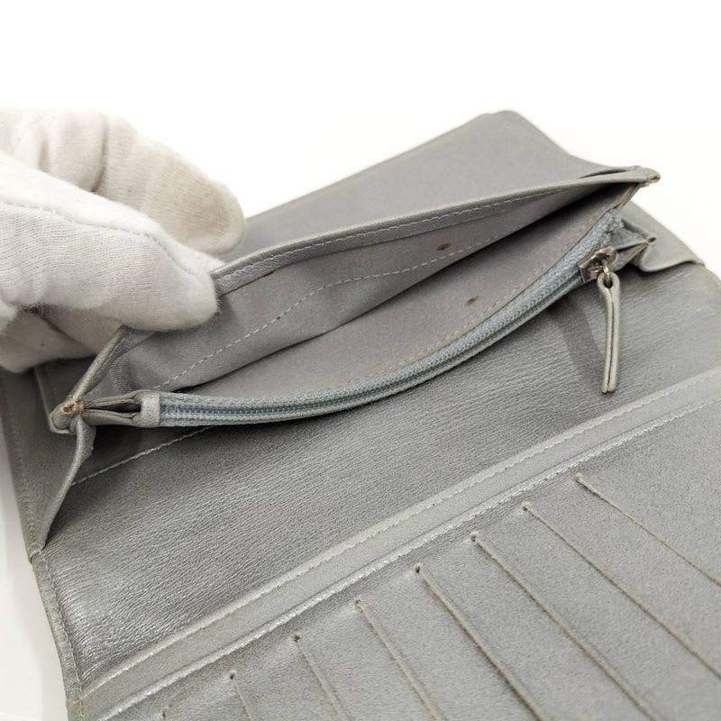 Chanel Camellia Embossed Bifold Long Wallet Leather Black