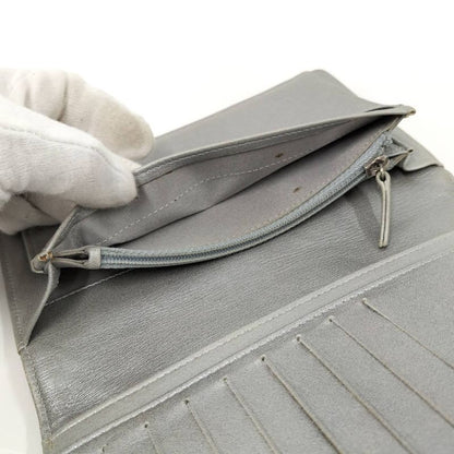 Chanel Camellia Embossed Bifold Long Wallet Leather Black