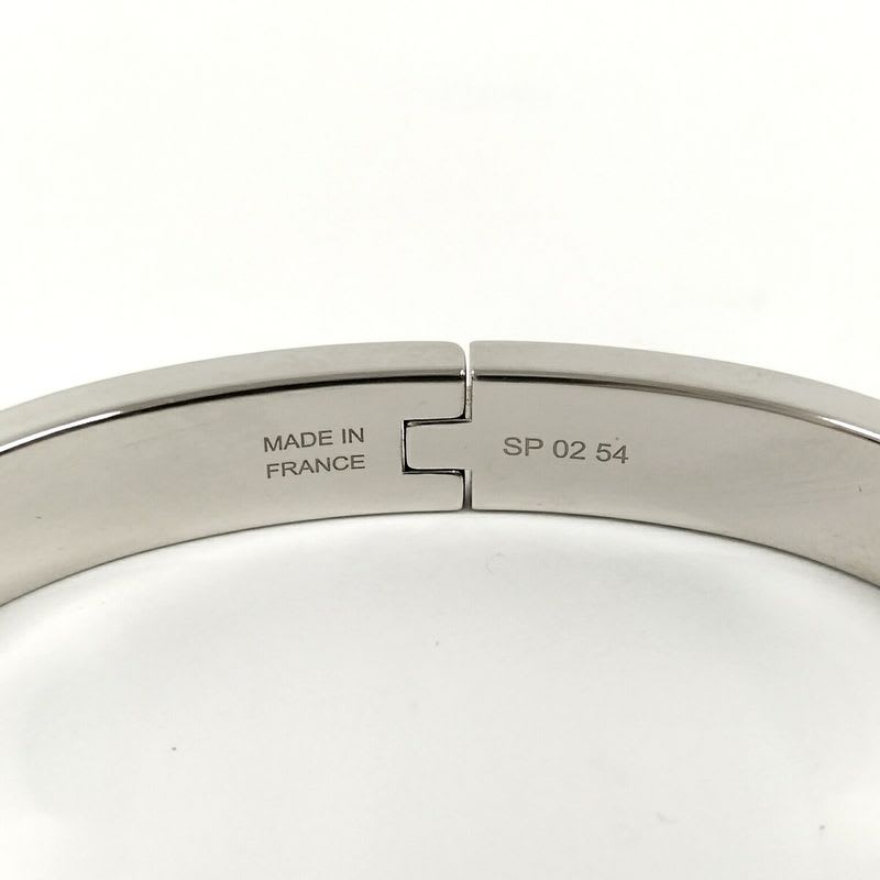 Hermes Mini Click Kelly Bangle Plated Silver