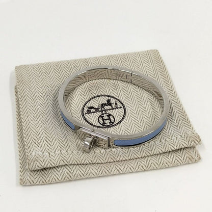 Hermes Mini Click Kelly Bangle Plated Silver