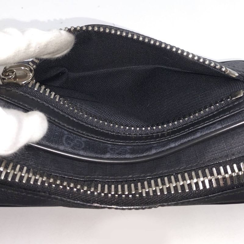 Gucci Body Bag GG Supreme Leather PVC Black
