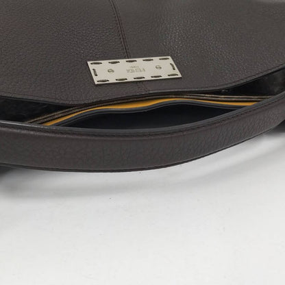 Fendi Peekaboo Egg 2-Way Shoulder Bag Leather Brown 7 Va447