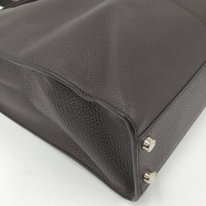 Fendi Peekaboo Egg 2-Way Shoulder Bag Leather Brown 7 Va447