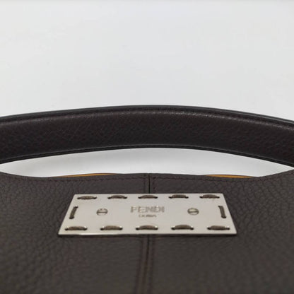 Fendi Peekaboo Egg 2-Way Shoulder Bag Leather Brown 7 Va447
