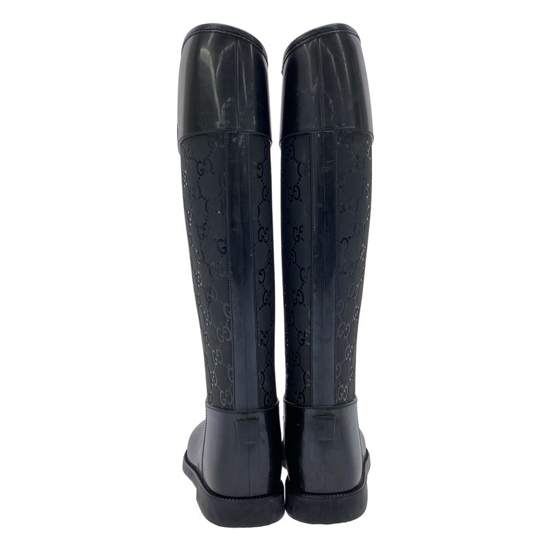 Gucci GG Signature Rain Boots Black 36