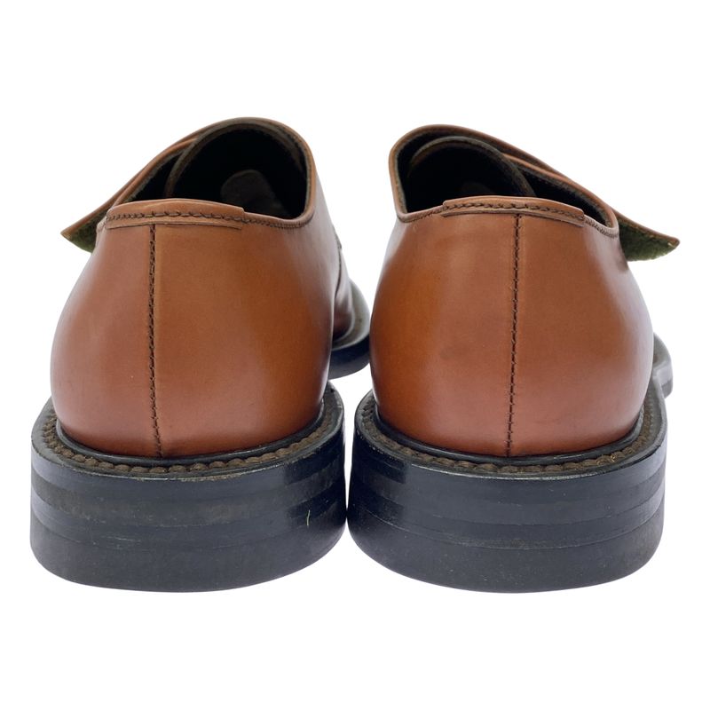 Prada Leather Loafer Shoes Brown -