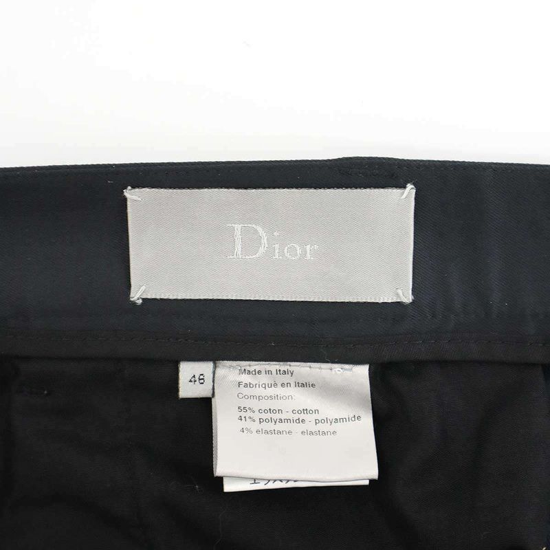 Dior Homme 2003ss Slim Stretch Cargo Slacks Pants 3eh1015259 Black 46