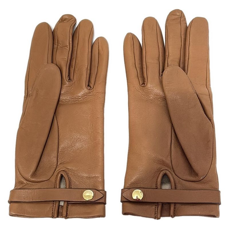Louis Vuitton Gloves Women's Leather Glove Lady V M7212f Tan Leather