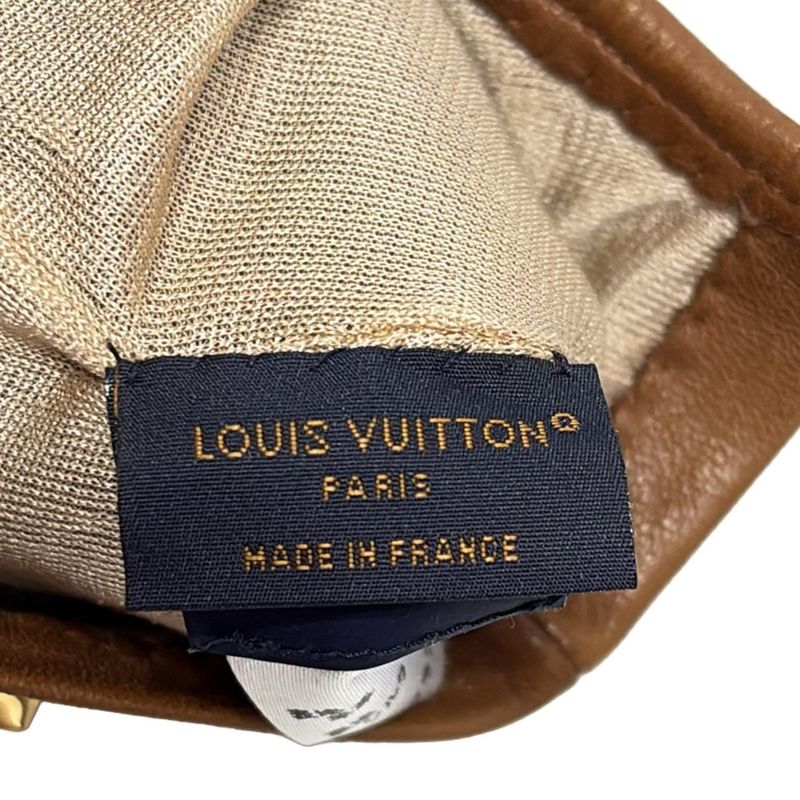 Louis Vuitton Gloves Women's Leather Glove Lady V M7212f Tan Leather