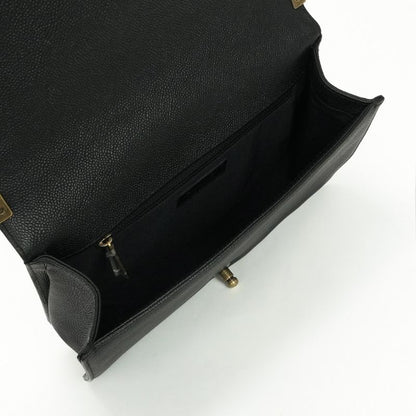 Chanel Boy Chanel Bag Shoulder Bag Caviar Skin Black Gold Hardware Chain