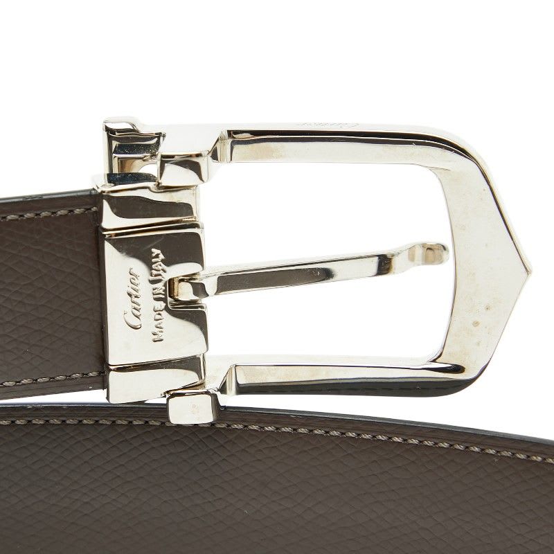 Cartier Black Leather Men's Belt