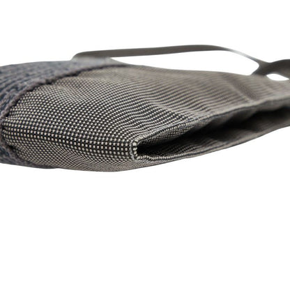 Hermes Her Line Crossbody Shoulder Bag Pochette Gray Black Canvas Women's