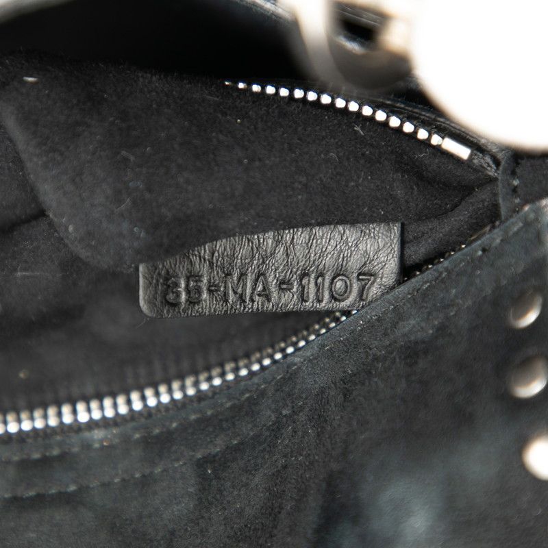 Dior Canage Lady Dior Studded Handbag Chain Shoulder Bag 2WAY Black Leather