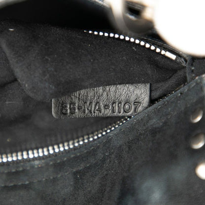 Dior Cannage Lady Studded Handbag Chain Shoulder Bag 2WAY Black Leather