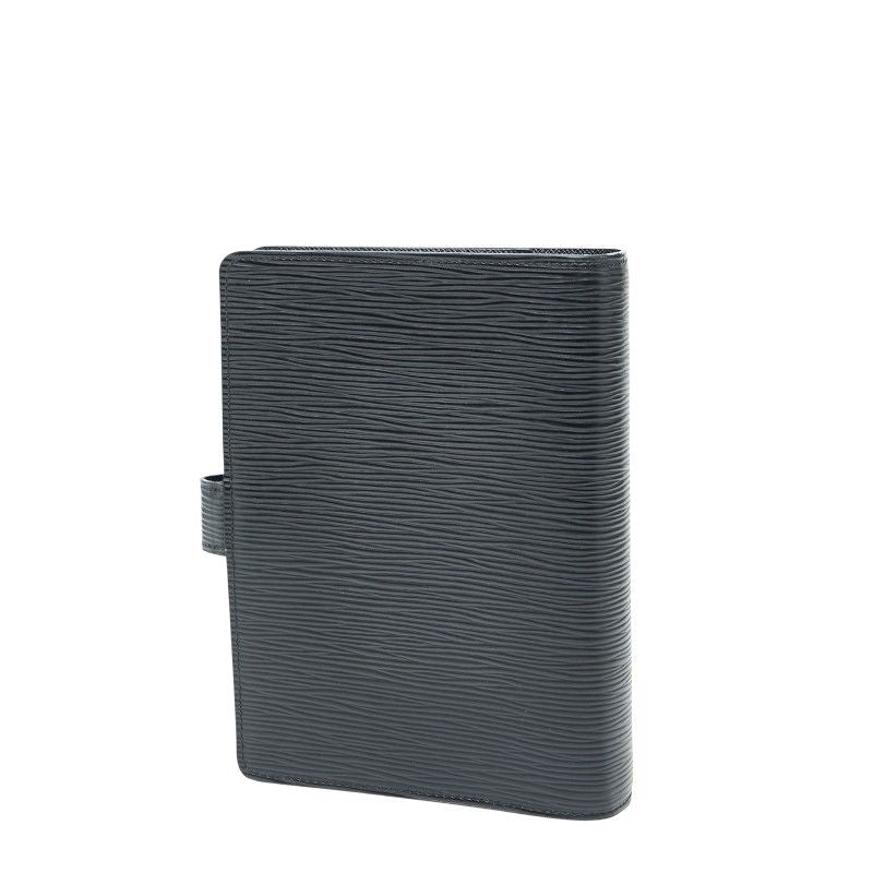 Louis Vuitton Epi Agenda MM R20042 Black Noir Black Leather Women's Louis