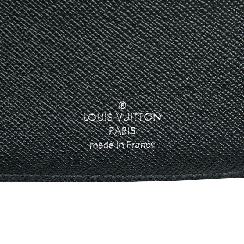 Louis Vuitton Epi Agenda MM R20042 Black Noir Black Leather Women's Louis