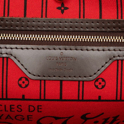 Louis Vuitton Damier Neverfull MM Shoulder Bag Tote Bag N51105 Brown PVC