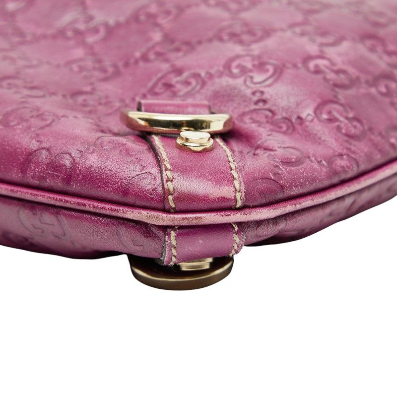 Gucci Guccissima Abbey Crossbody Bag Purple Leather