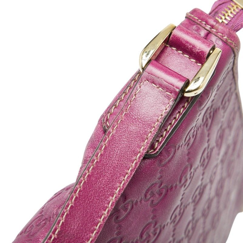 Gucci Guccissima Abbey Crossbody Bag Purple Leather