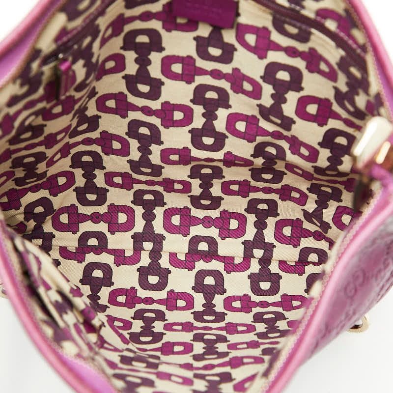 Gucci Guccissima Abbey Crossbody Bag Purple Leather
