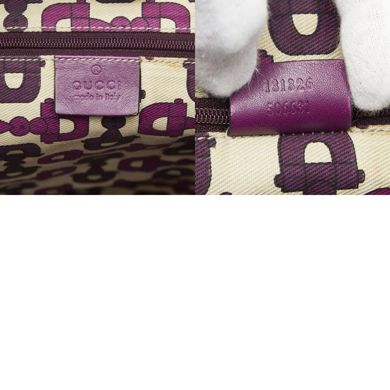 Gucci Guccissima Abbey Crossbody Bag Purple Leather