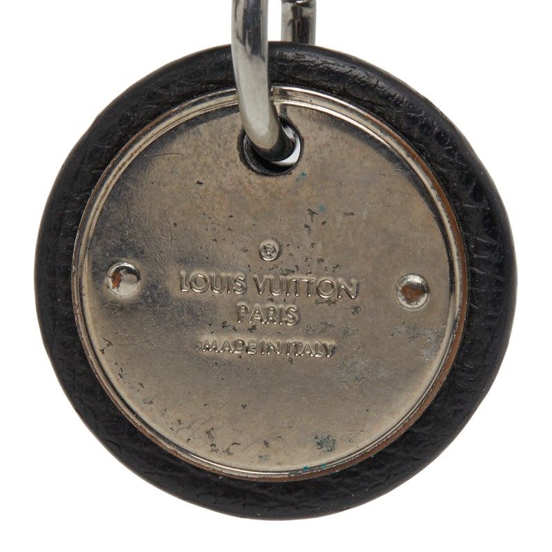 Louis Vuitton Taiga Porto Cles Neo Club Key Holder Charm Black Silver