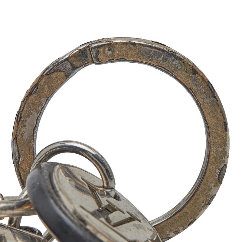Louis Vuitton Taiga Porto Cles Neo Club Key Holder Charm Black Silver