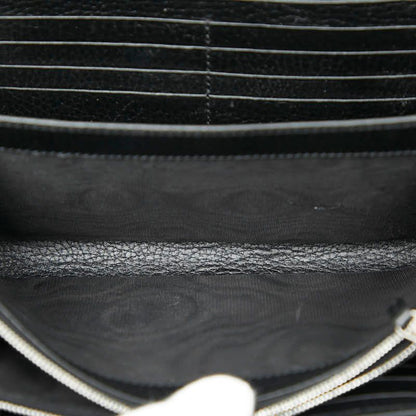 Gucci Dionysus Crossbody Chain Shoulder Bag Wallet Black Leather Women's