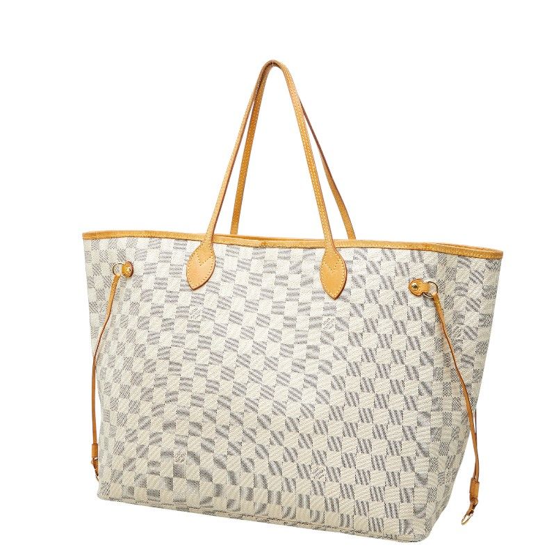 Louis Vuitton Damier Azure Neverfull GM One Shoulder Bag Tote Bag N51108 White