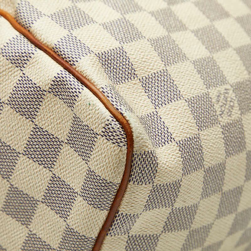 Louis Vuitton Damier Azure Speedy 30 Handbag Mini Boston Bag N41533 White PVC