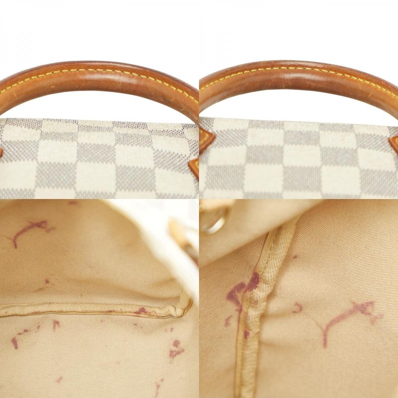 Louis Vuitton Damier Azure Speedy 30 Handbag Mini Boston Bag N41533 White PVC